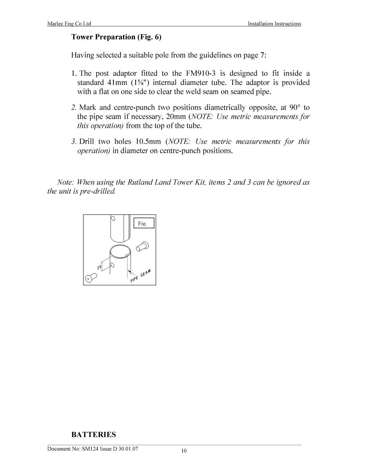 Rutland fm 910 3 Manual Issue d