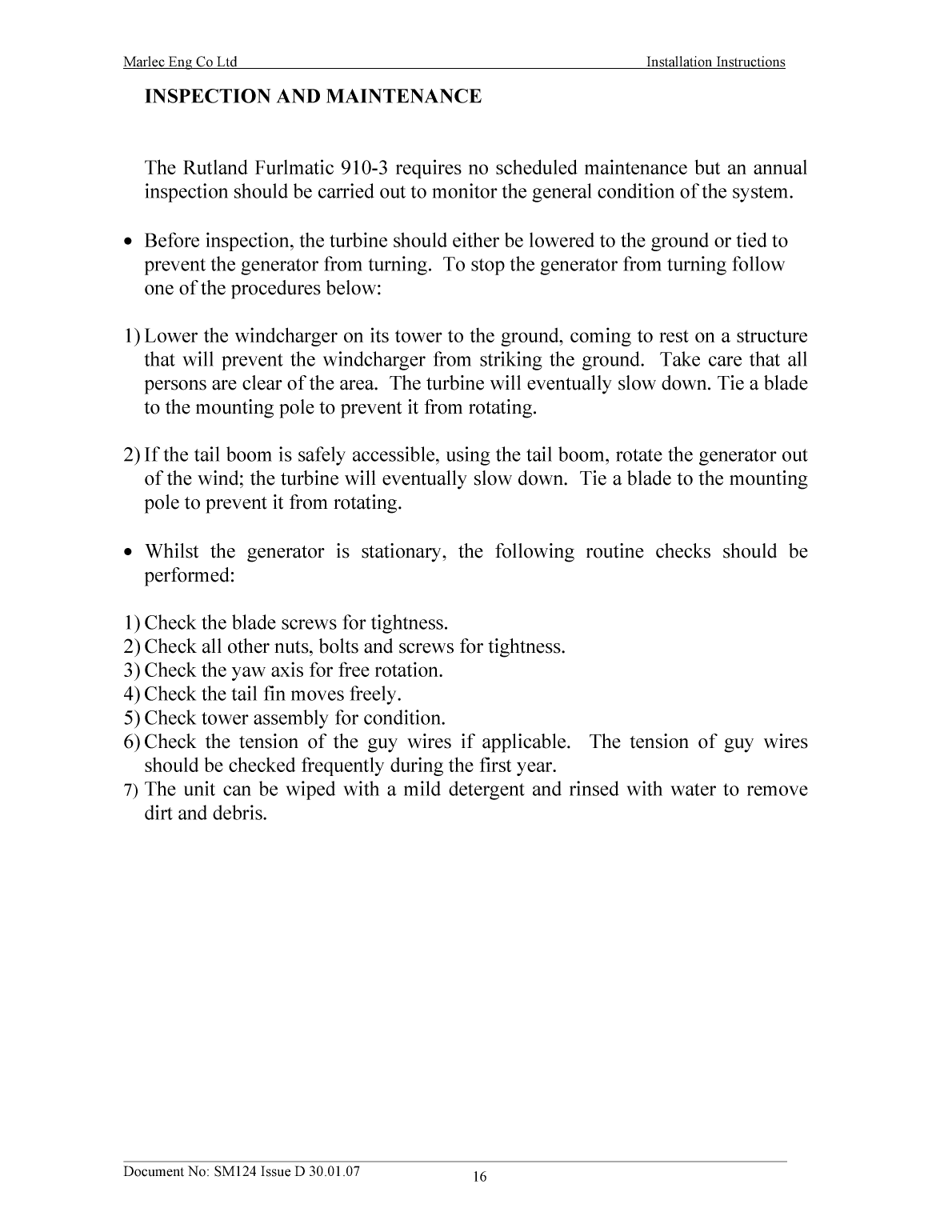 Rutland fm 910 3 Manual Issue d