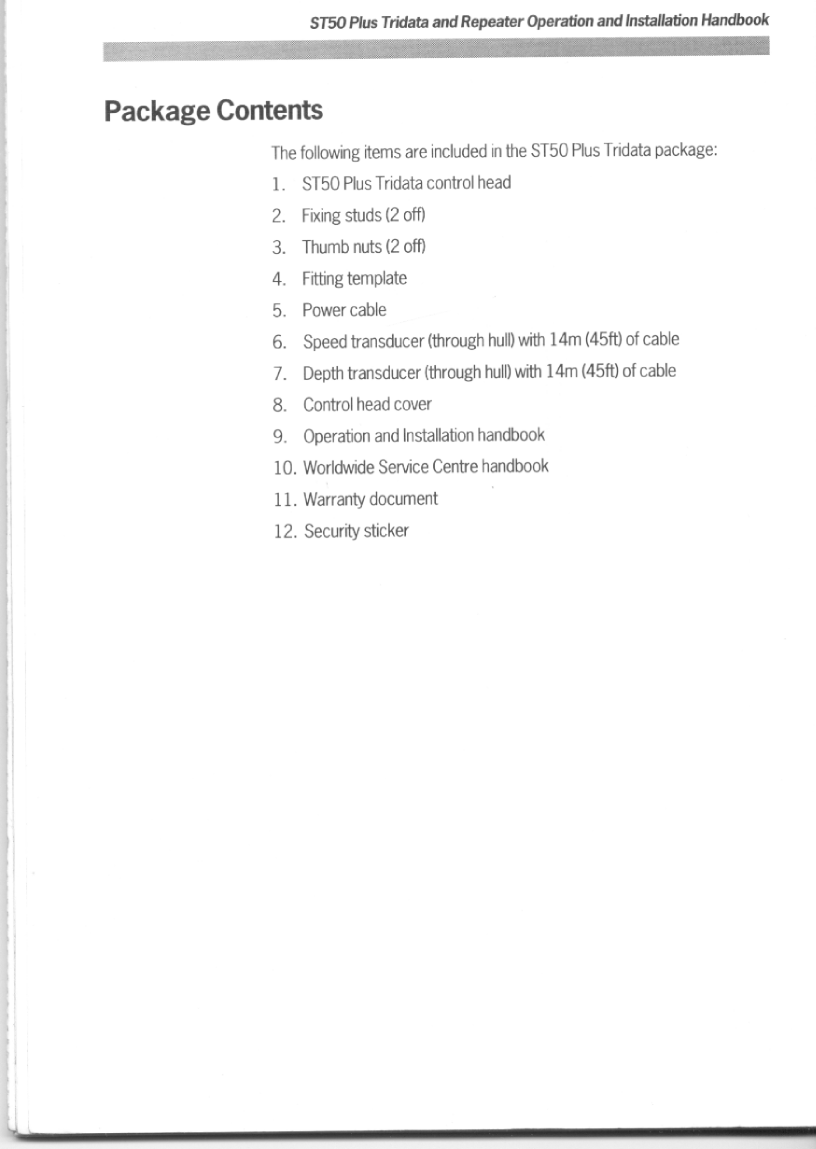 ' Autohelm St50 Tridata'