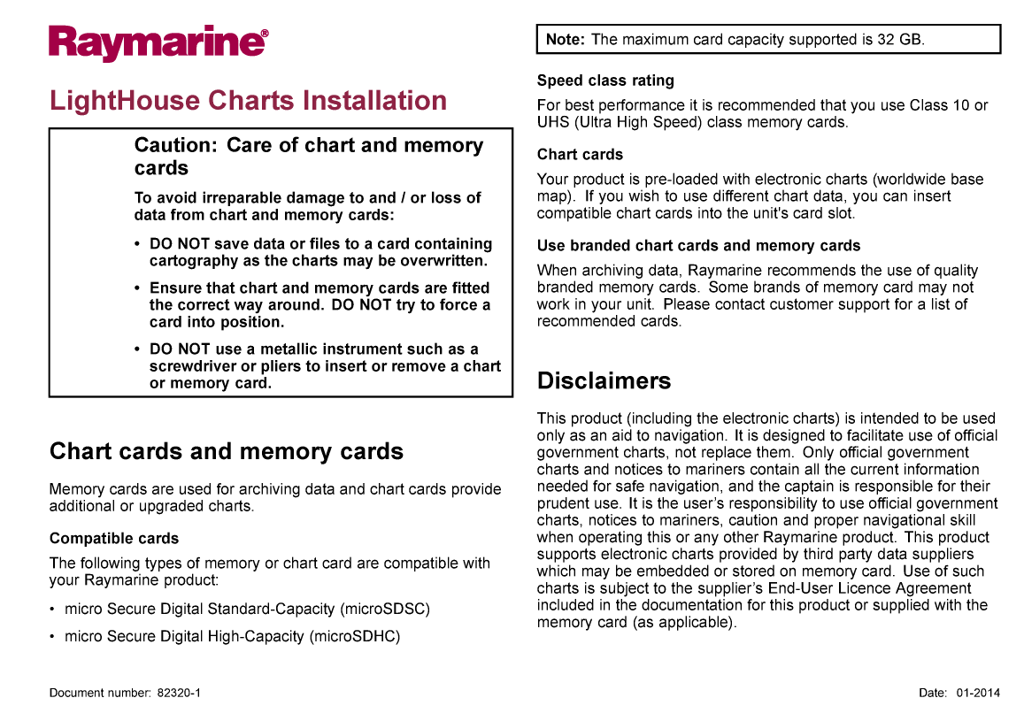 Raymarine Light House Charts Fa Qs