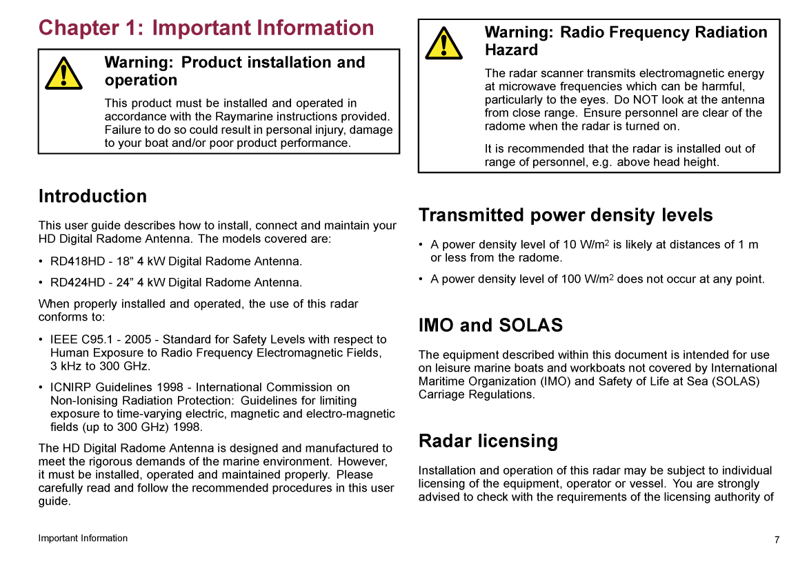 Hd Digital Radome Scanner User Guide 81318 2 En