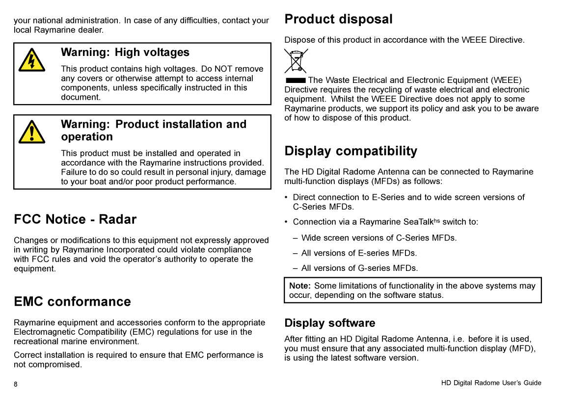 Hd Digital Radome Scanner User Guide 81318 2 En