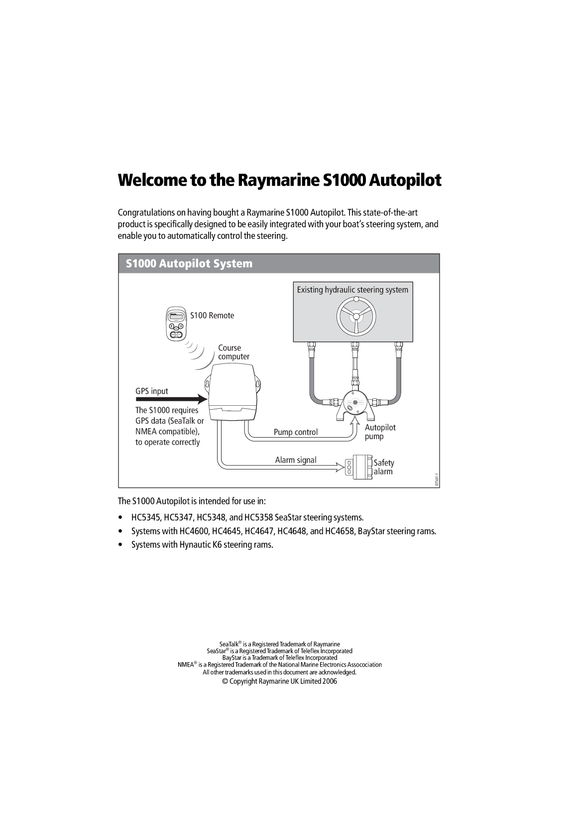 Raymarine S1000 Autopilot Installation Instructions 87040 5