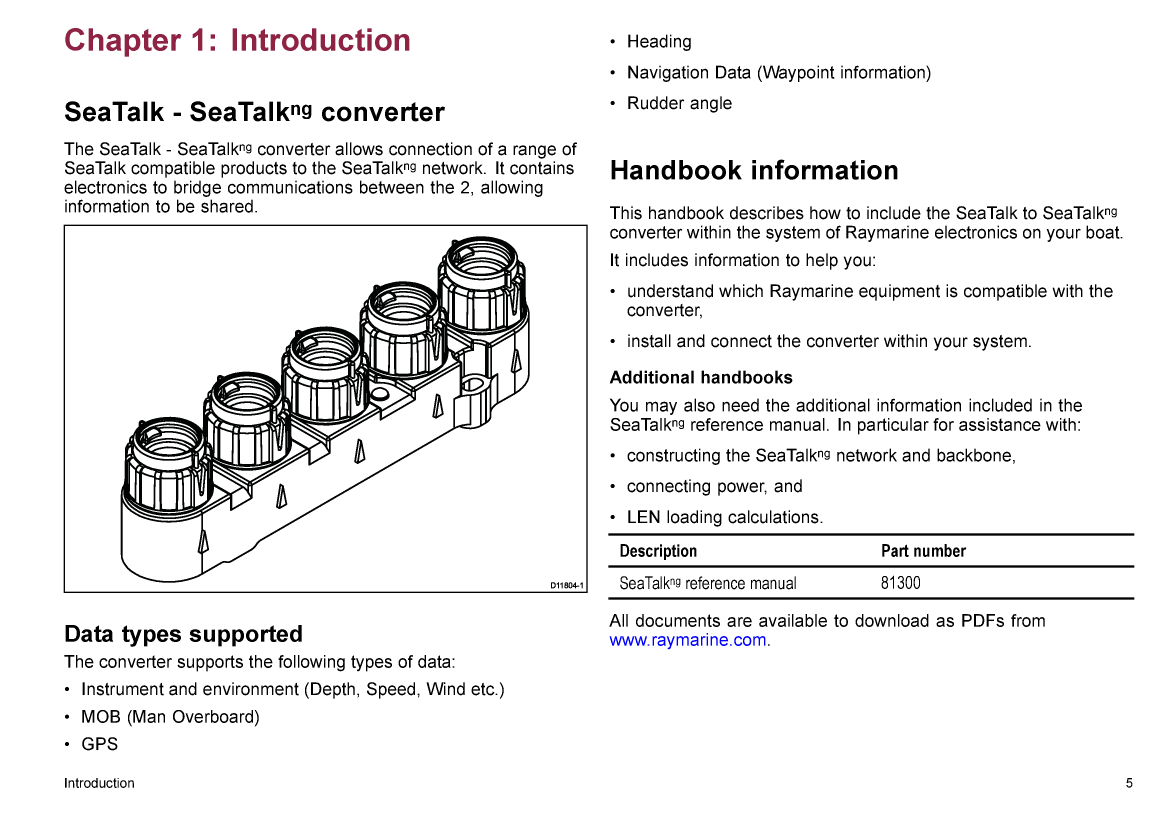 Raymarine Sea Talk To Sea Talkng Converter Installation Instructions 87121 3