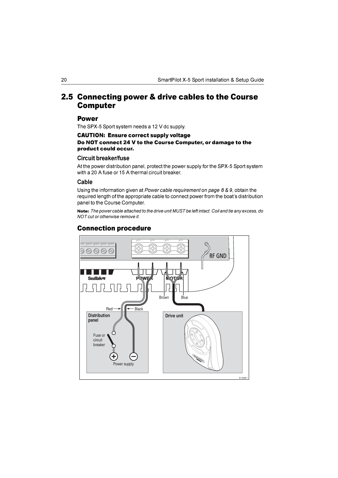 Raymarine Spx 5 Sport Pilot Installation Instructions 87076 3