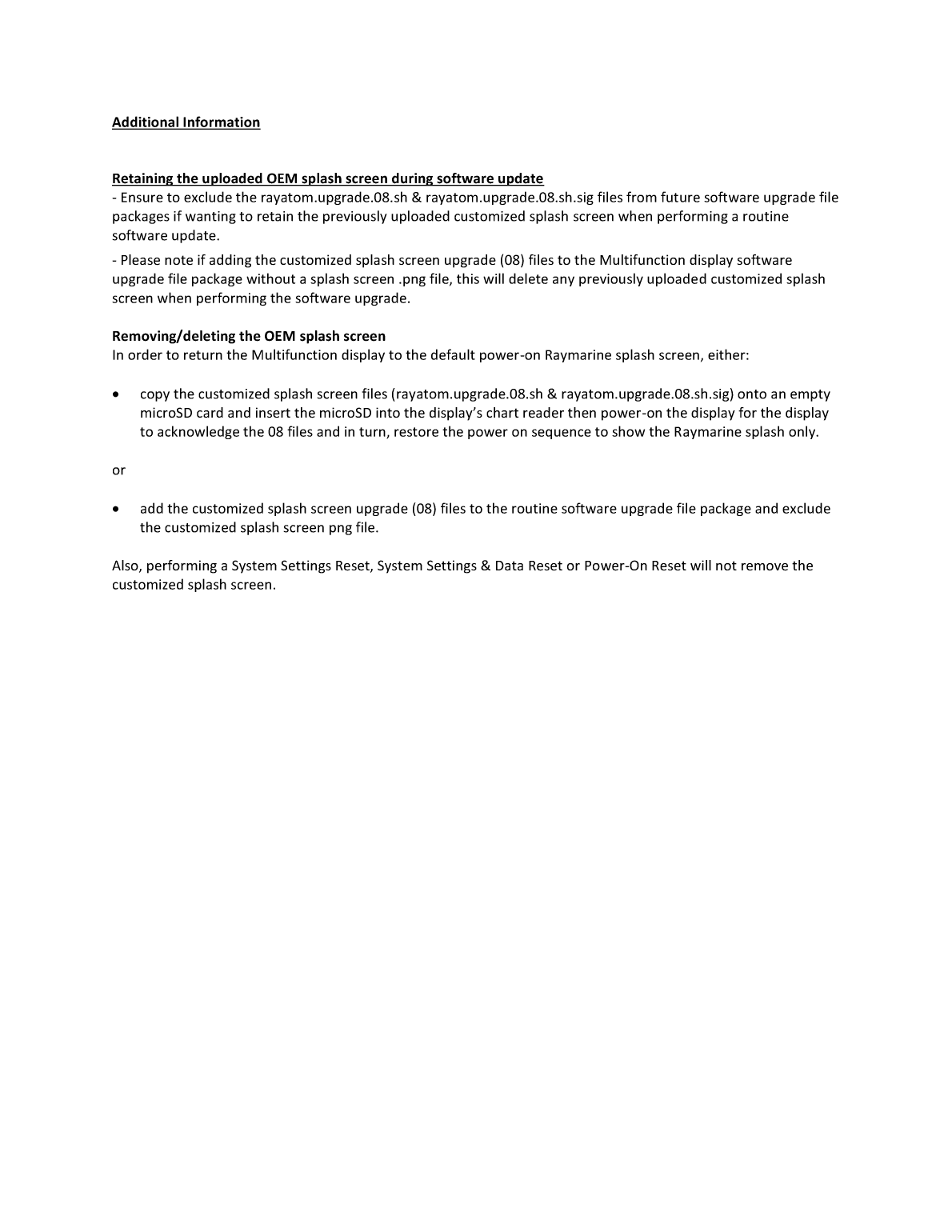 Raymarine Oem Splash Screenacegsmf Ds