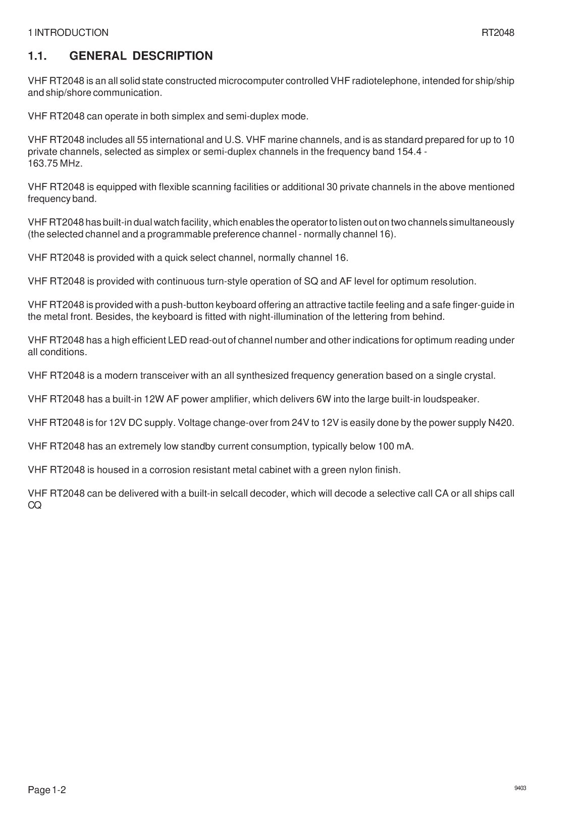 Sailor Compact Vhf Rt 2048 Operators Manual