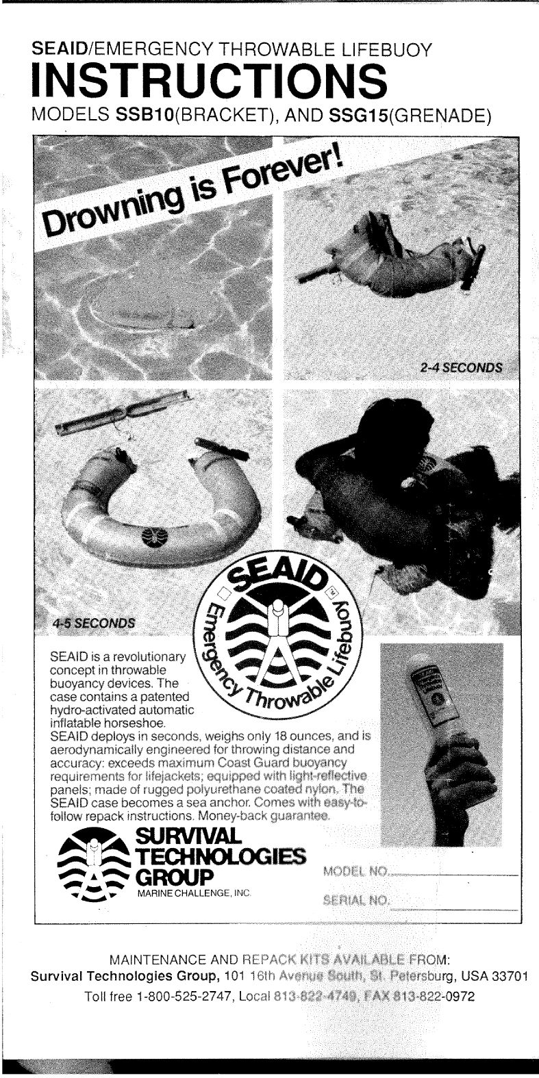 Seaid Emergency Throwable Lifebouy