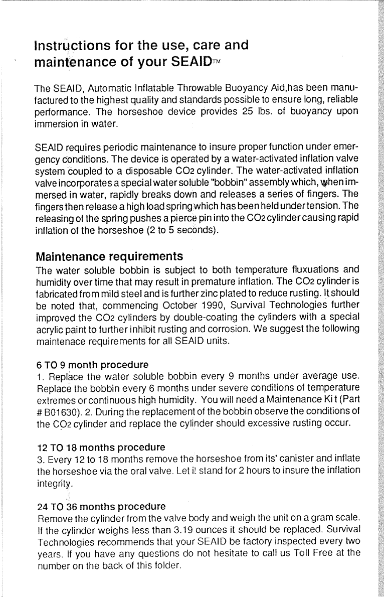 Seaid Lifebuoy Automatic Throwable