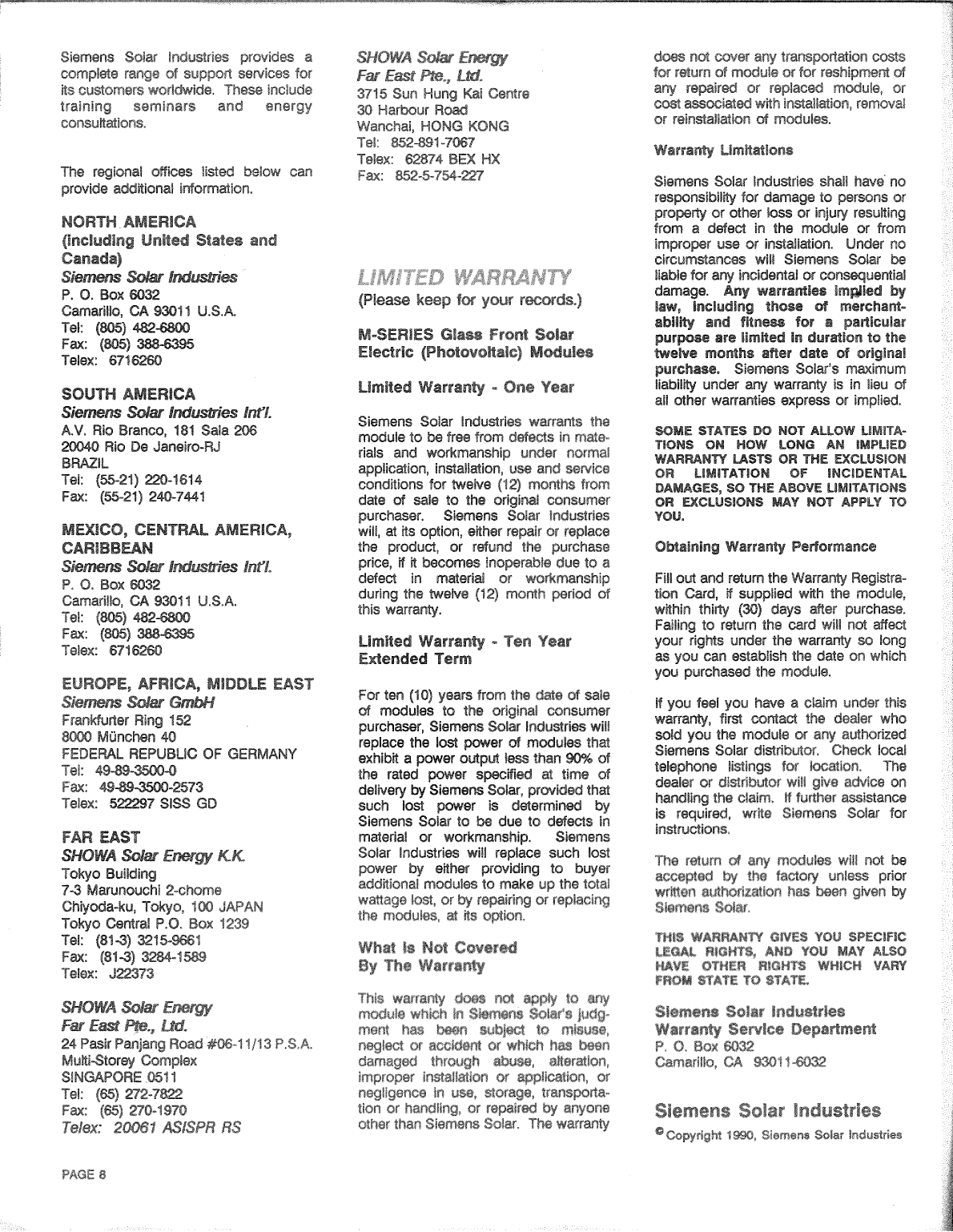 ' Siemans Solar Panels Installation Guide'