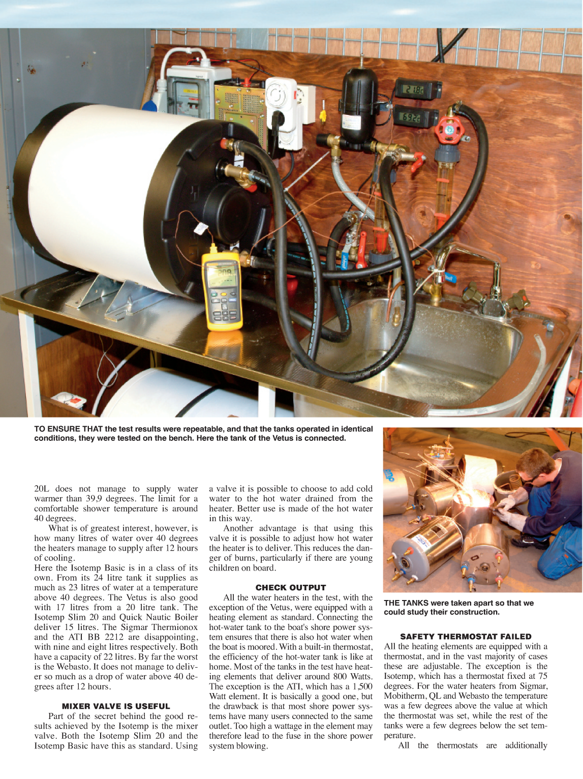 Sigmar: Test Baatmagasinet Marine Boiler Test /comparison