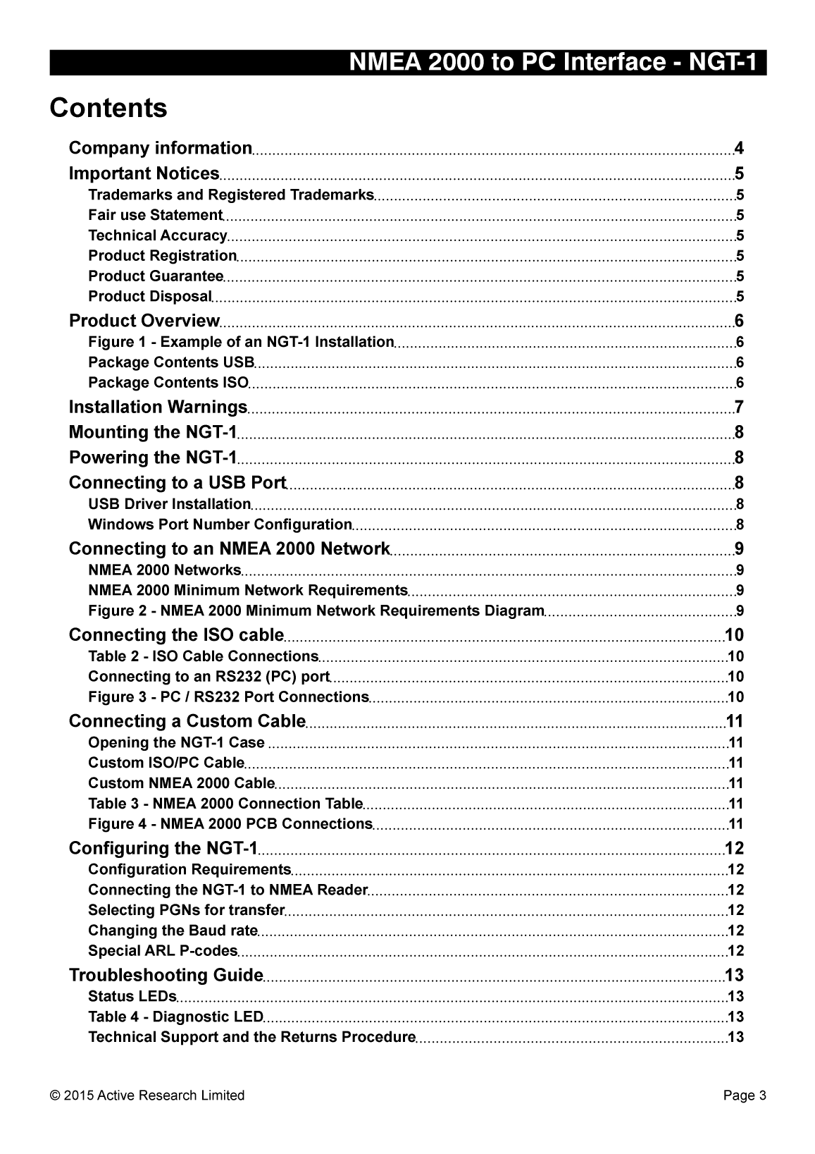 Actisense Ngt 1 User Manual Issue 2.01