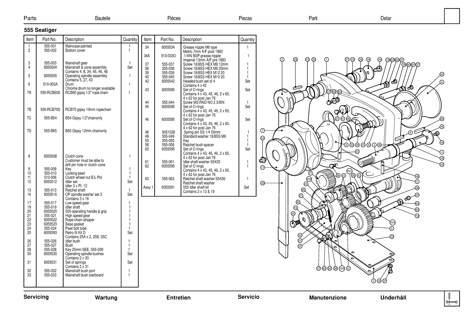 Simpson Lawrence Sea Tiger 555 Parts List