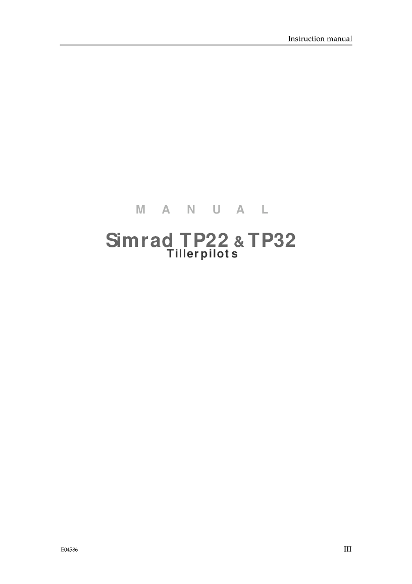 Simrad tp2232 Issue 1.0