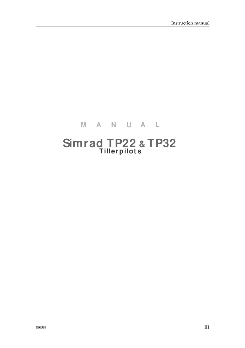 Simrad Tp2232 Issue 1.0