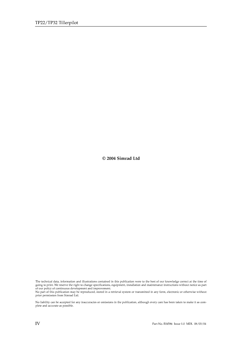 ' Simrad Tp2232 Issue 1.0'