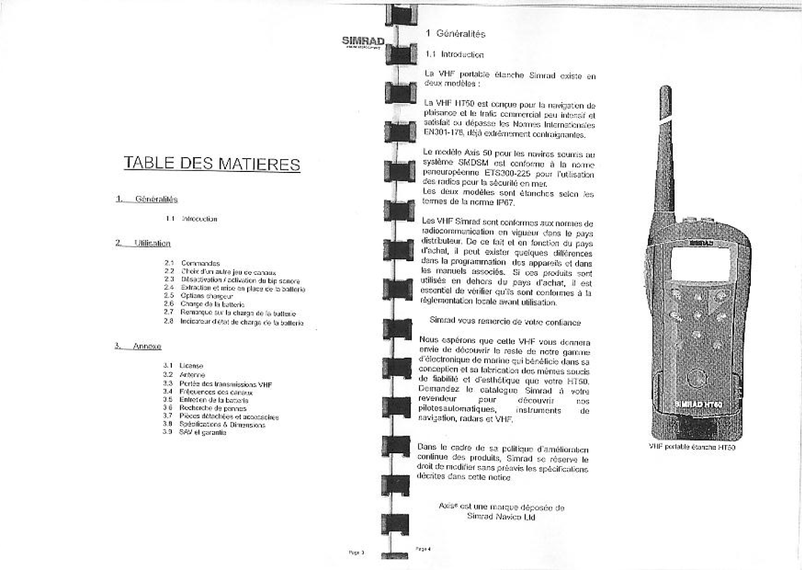 'simrad: Ht50 Simrad Ht 50 Handheld Vhf Unit'