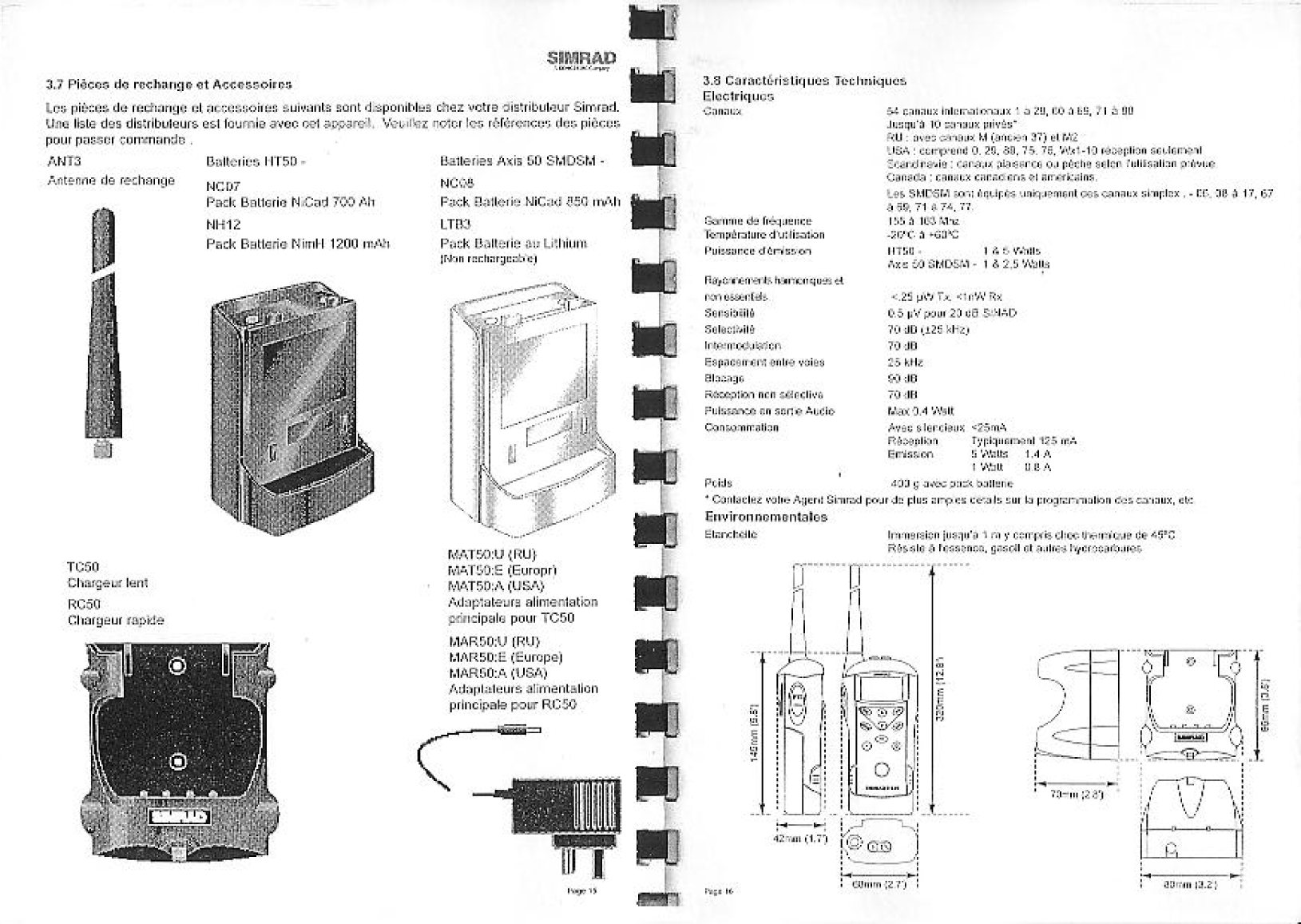 Simrad: Ht50 Simrad Ht 50 Handheld Vhf Unit