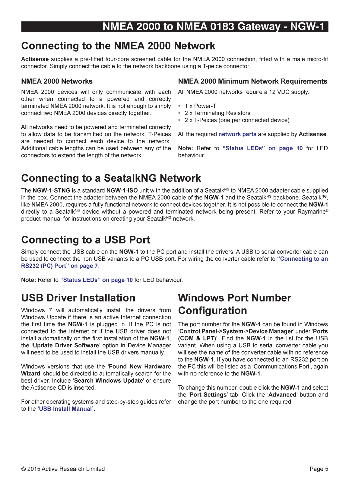 Actisense Ngw 1 User Manual Issue 2.03