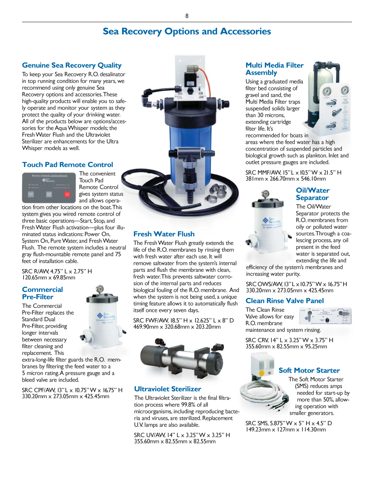 Src: Src 170 english Sea Recovery Src 170 Gallon/day 12 V Desalinisator