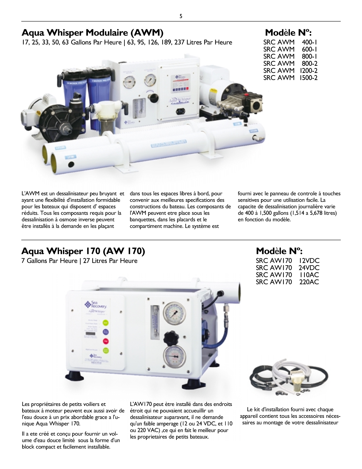 Src: Whisper french Sea Recovery Whisperdesalinisateur, En Français=