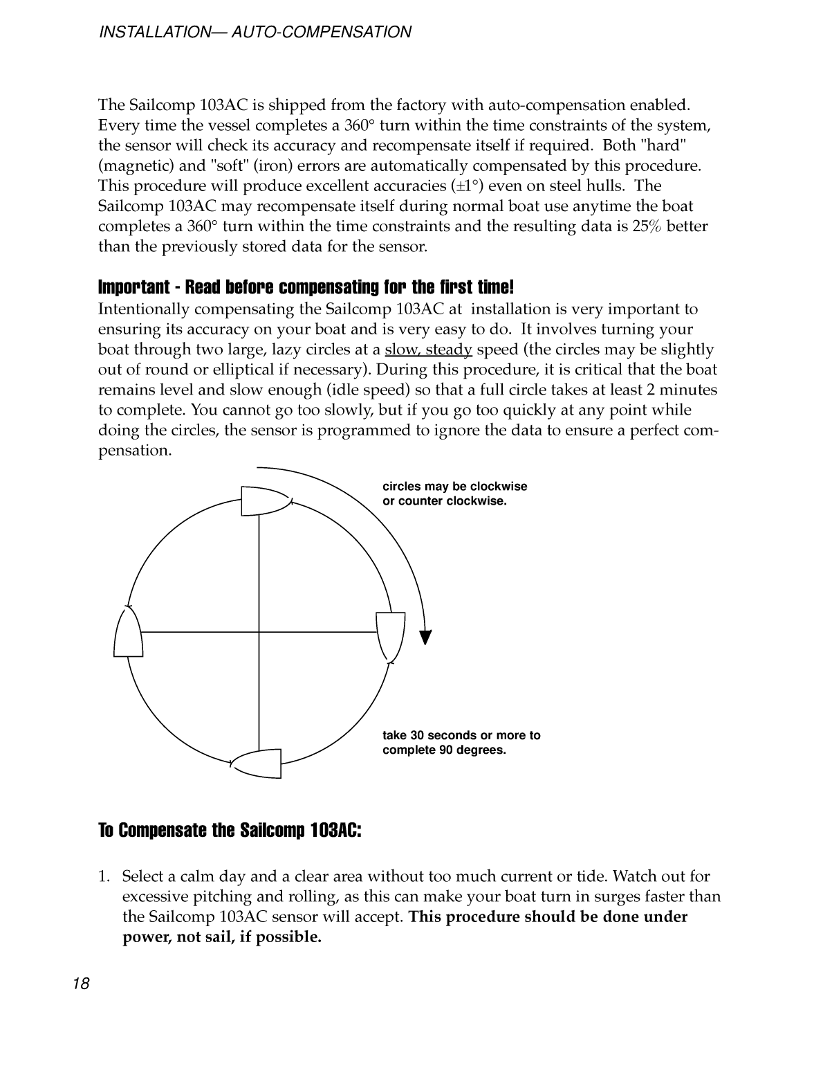 Sailcomp Manual 1107 A