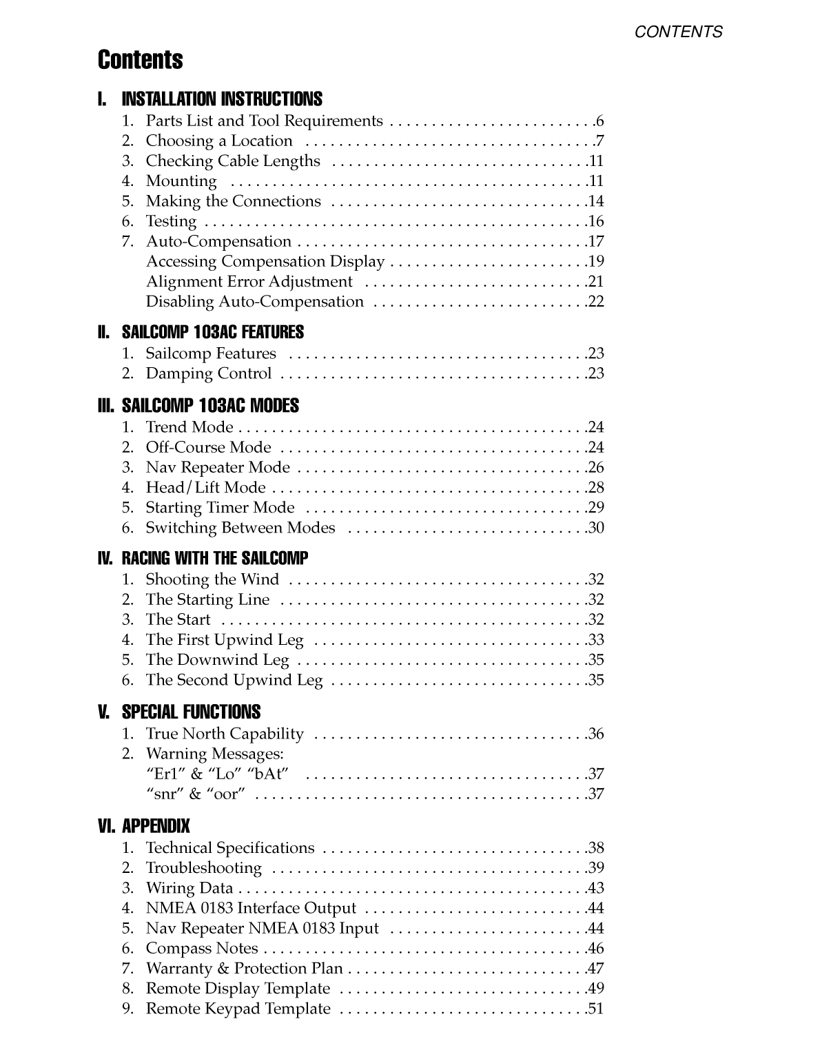 Sailcomp Manual 1107 A