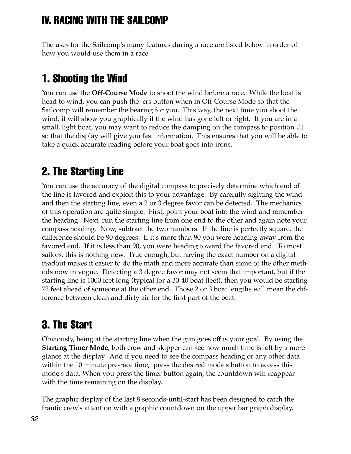 Sailcomp Manual 1107 A