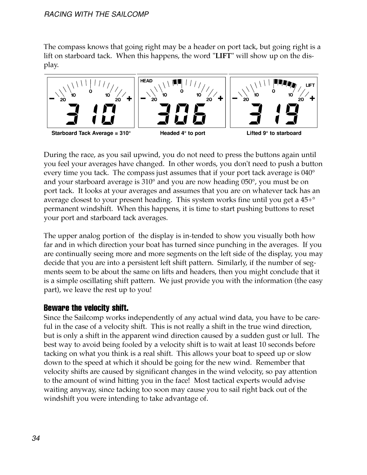 Sailcomp Manual 1107 A