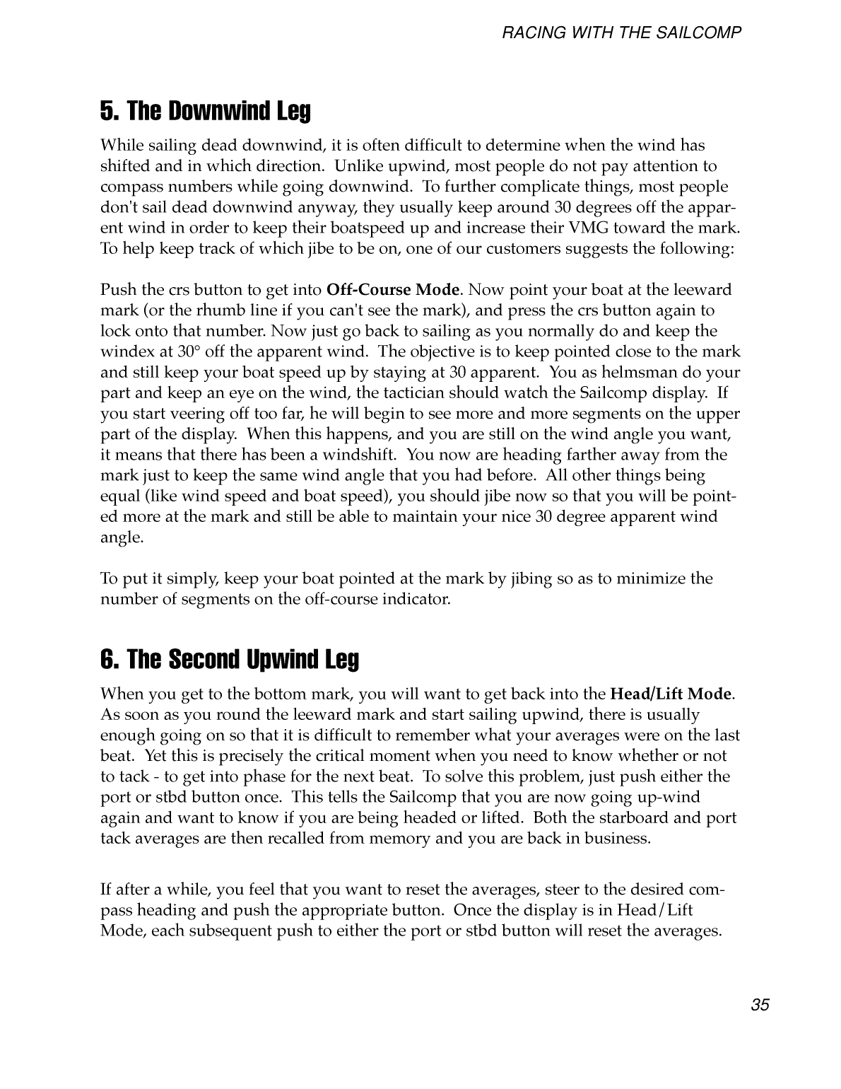 Sailcomp Manual 1107 A