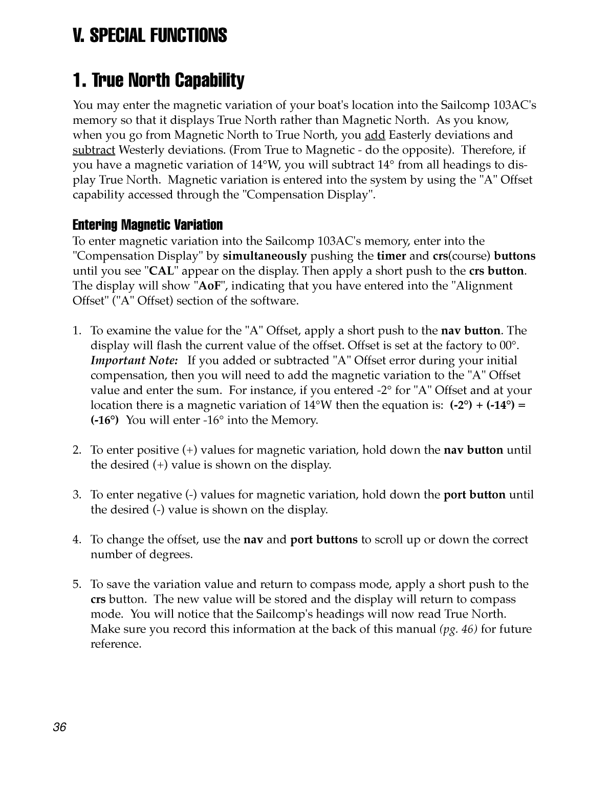 Sailcomp Manual 1107 A