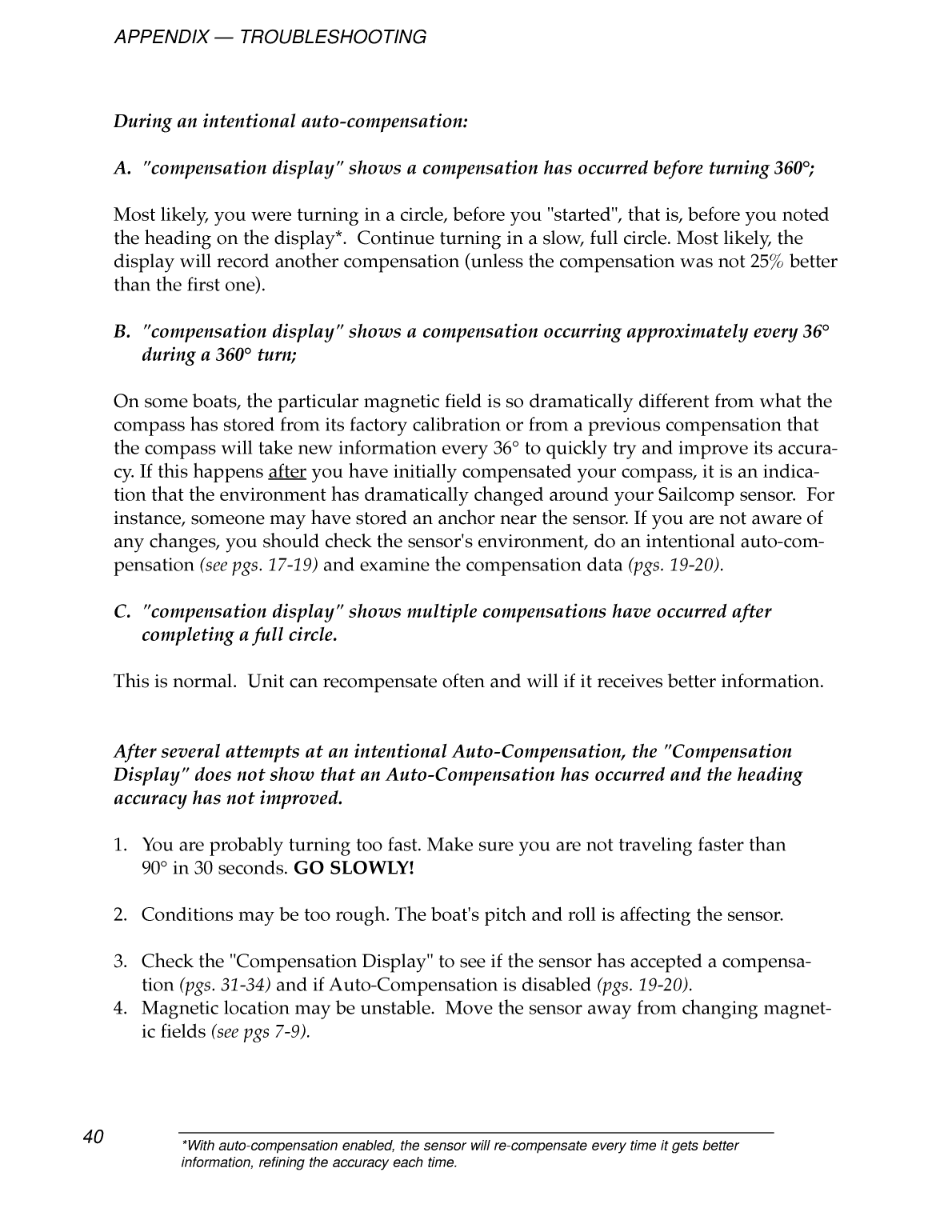 Sailcomp Manual 1107 A