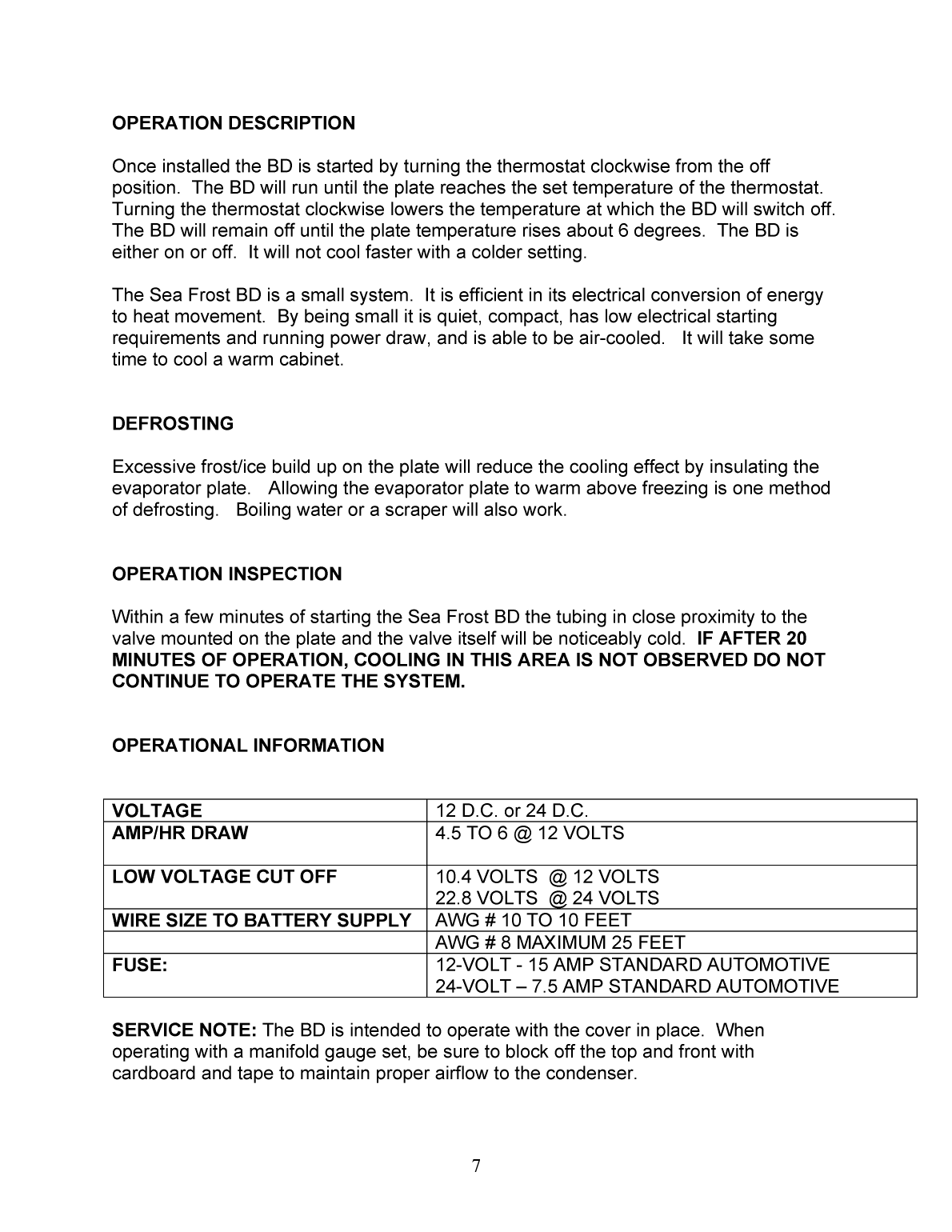 Seafrost Model Bd Refrigerator Air