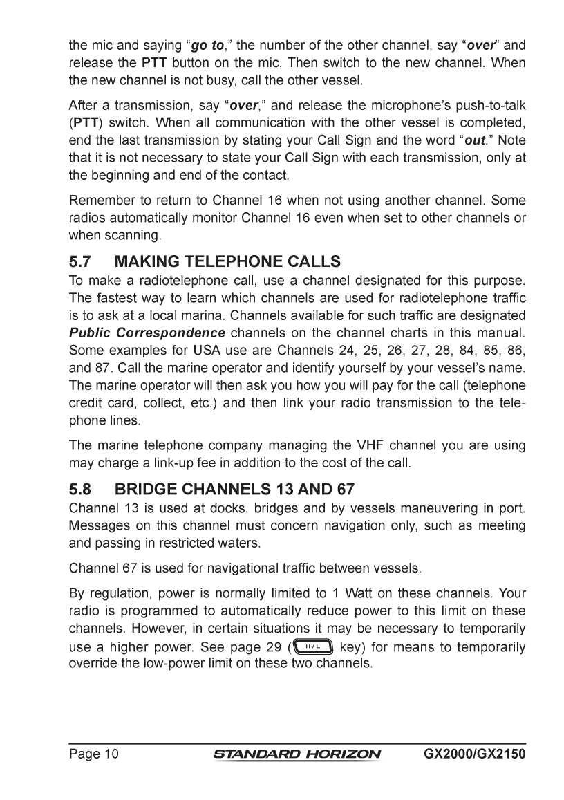 Standard Horizon Gx2150 Om Usa Em044n160 5292013