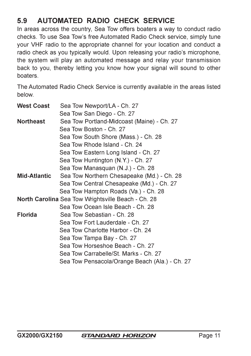 Standard Horizon Gx2150 Om Usa Em044n160 5292013