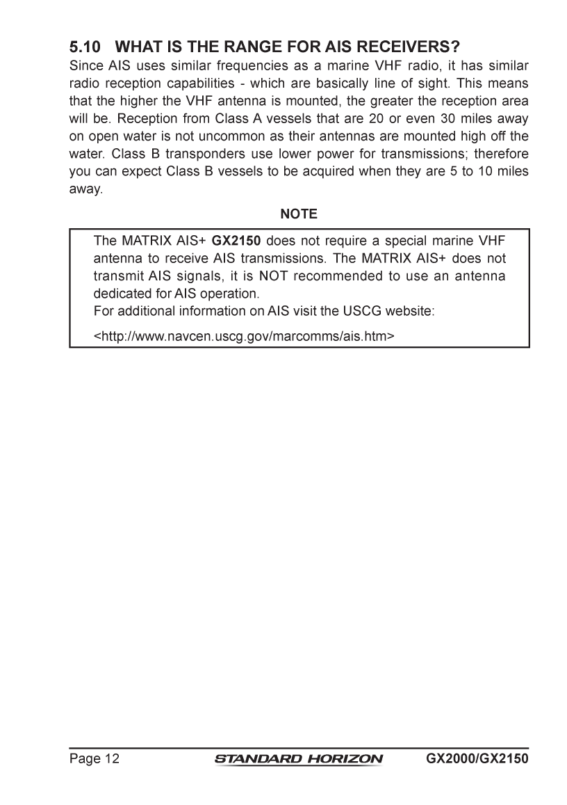 Standard Horizon Gx2150 Om Usa Em044n160 5292013