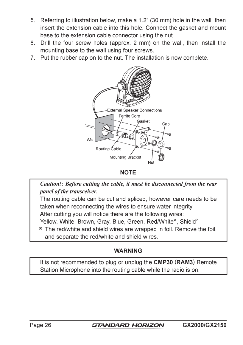 Standard Horizon Gx2150 Om Usa Em044n160 5292013