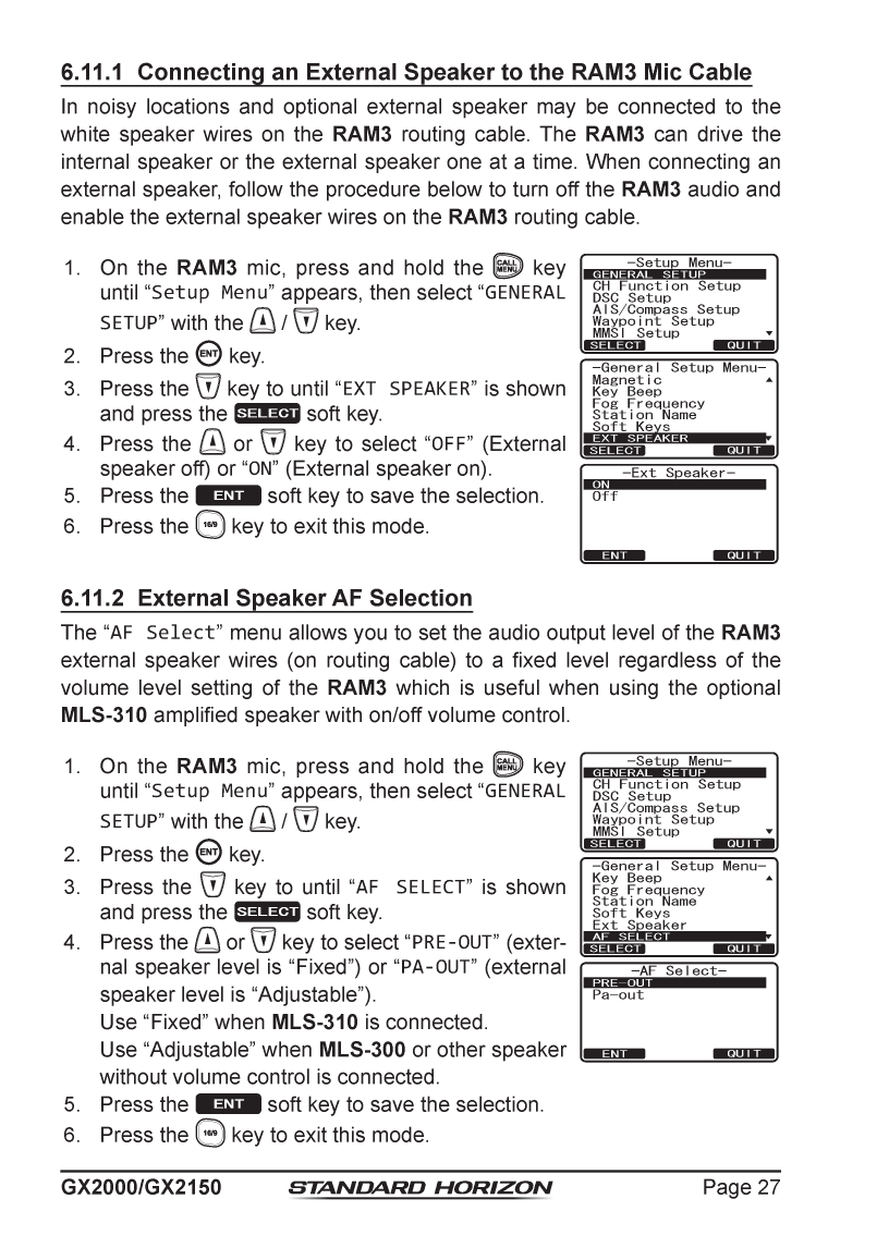 Standard Horizon Gx2150 Om Usa Em044n160 5292013