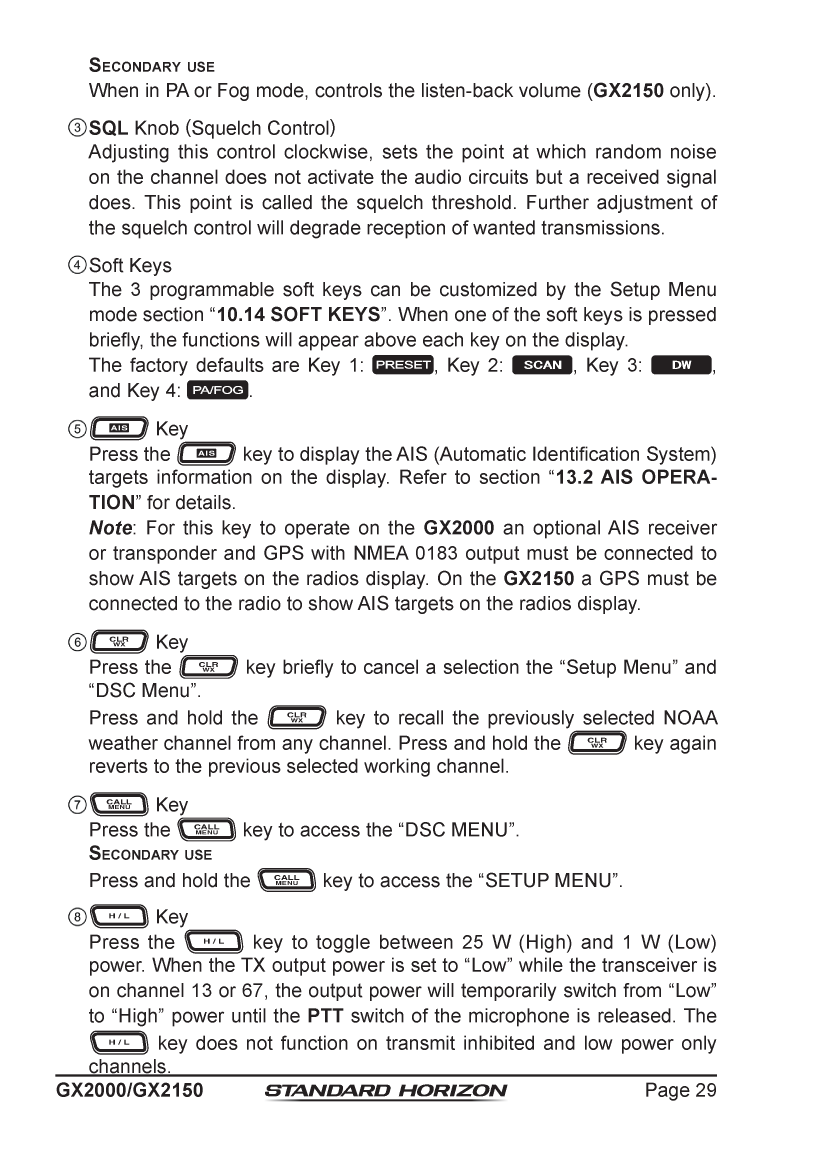 Standard Horizon Gx2150 Om Usa Em044n160 5292013