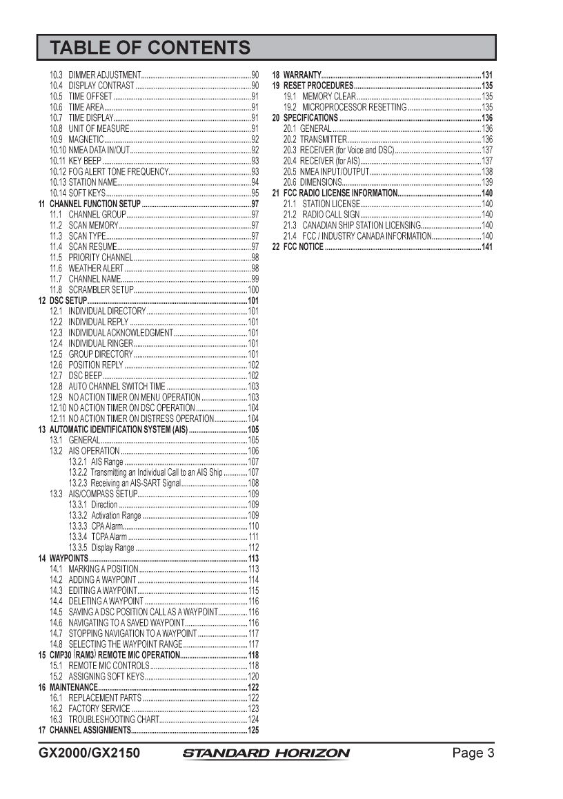 Standard Horizon Gx2150 Om Usa Em044n160 5292013