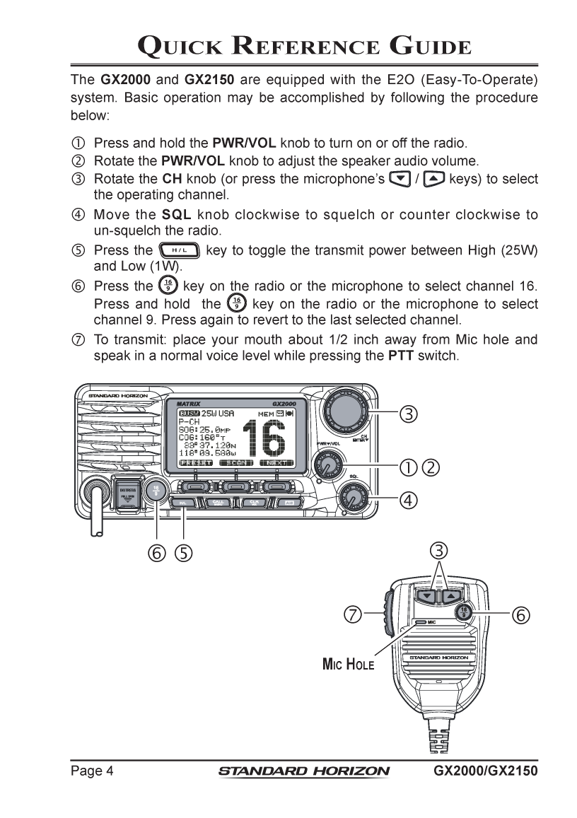 Standard Horizon Gx2150 Om Usa Em044n160 5292013