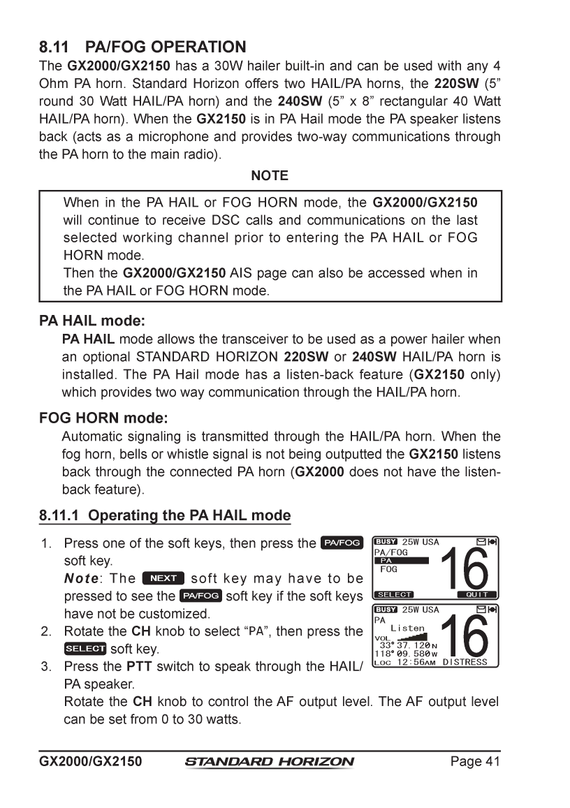 Standard Horizon Gx2150 Om Usa Em044n160 5292013