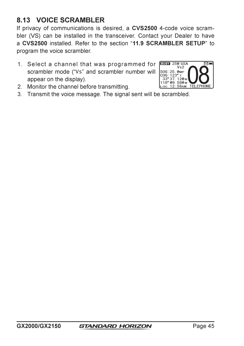 Standard Horizon Gx2150 Om Usa Em044n160 5292013