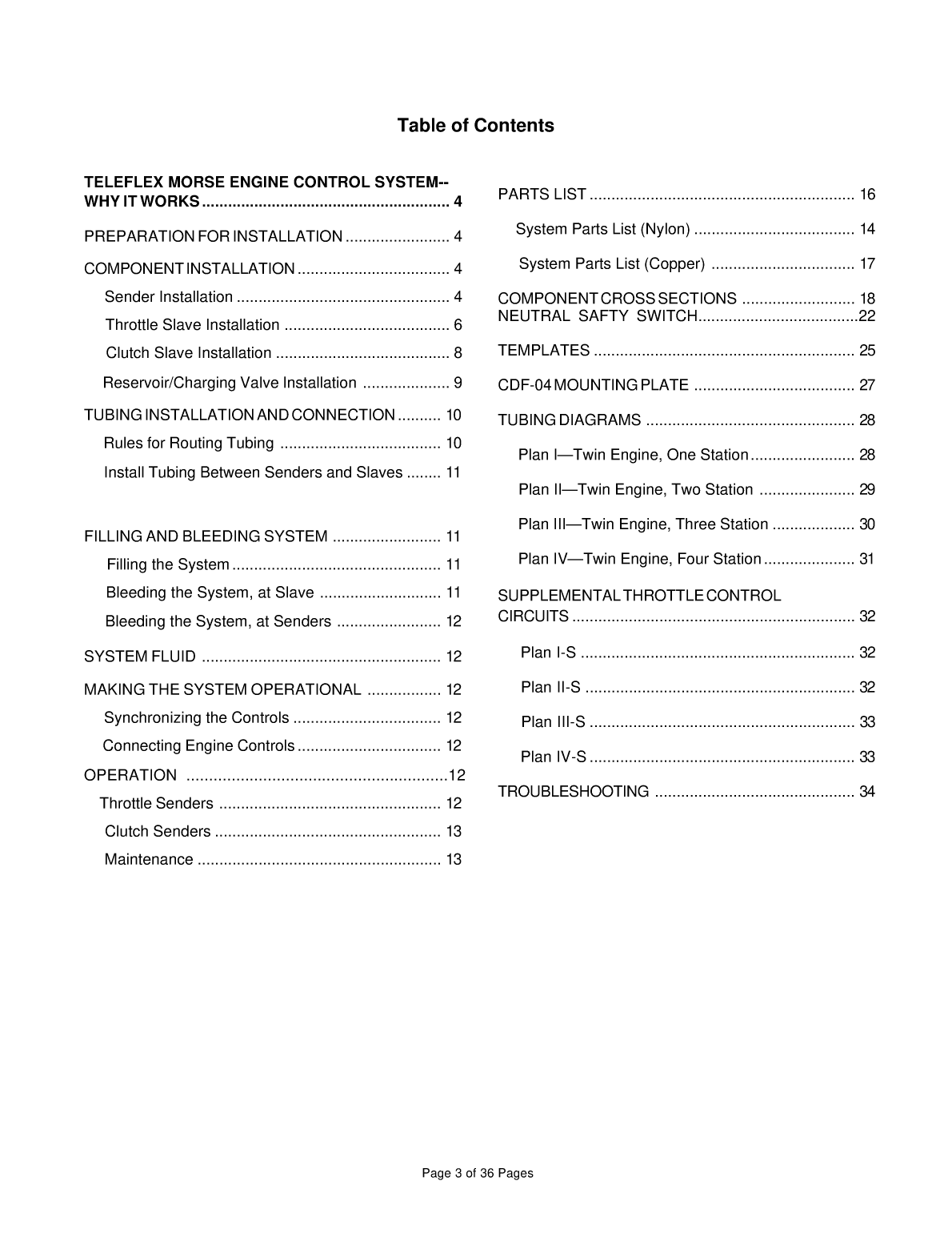 Teleflex Hydraulic Engine Controls Workshop Manual