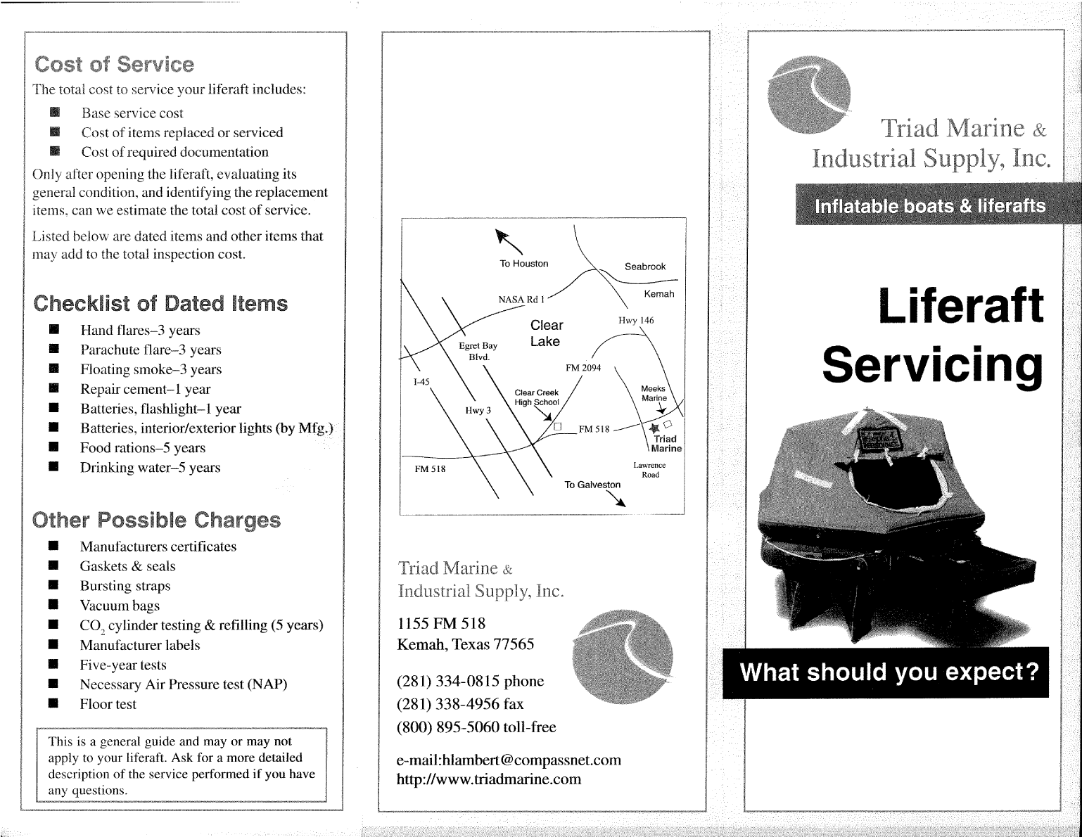 Triad Marine Liferaft Servicing