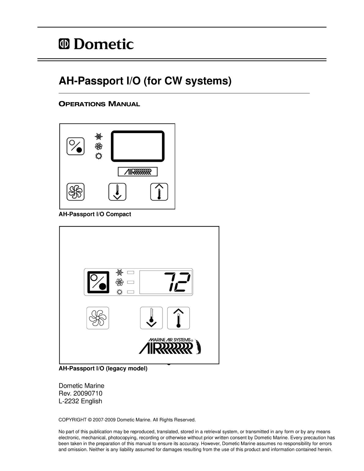 Ah Passport io cw Operation Manual 2232 15166