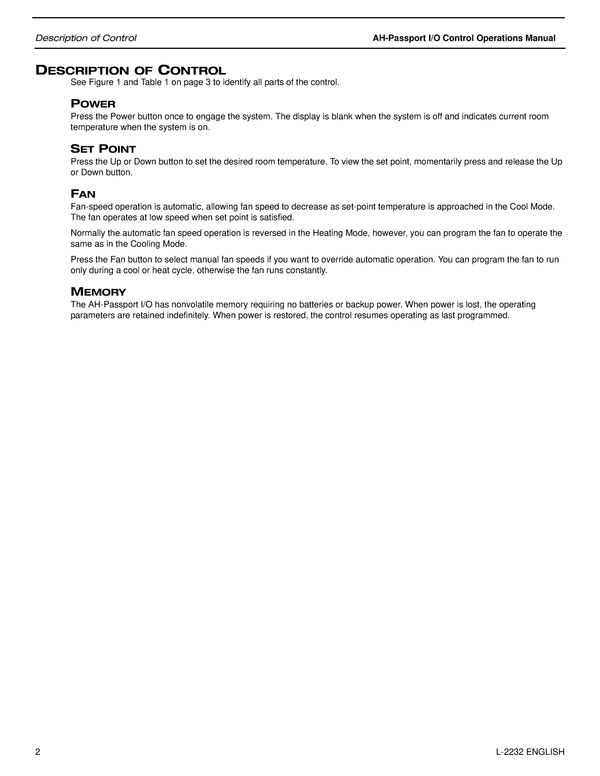 Ah Passport io cw Operation Manual 2232 15166