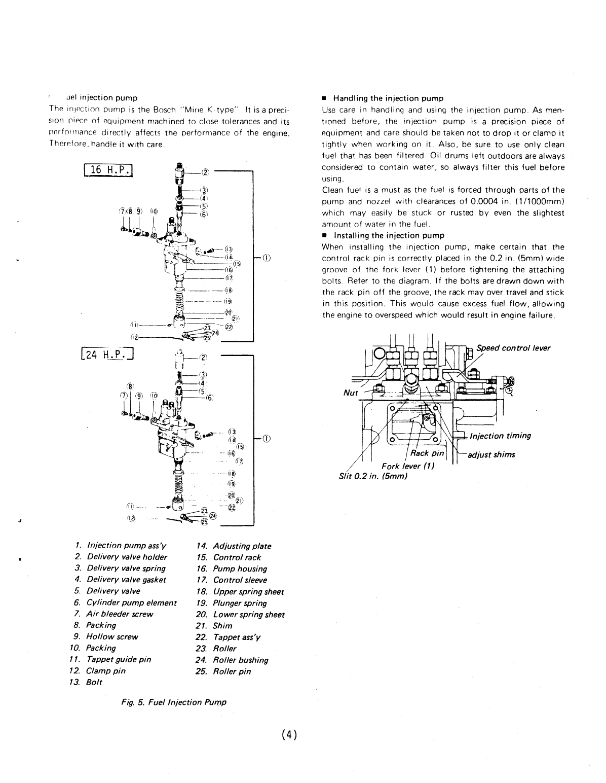 Universal Diesel 5416 Technical Manual