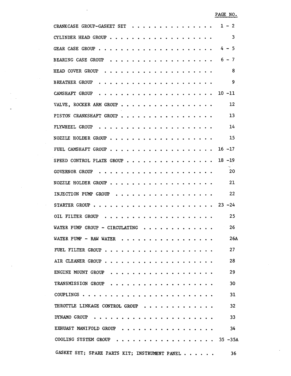 Universal Diesel 5424 Parts Manual