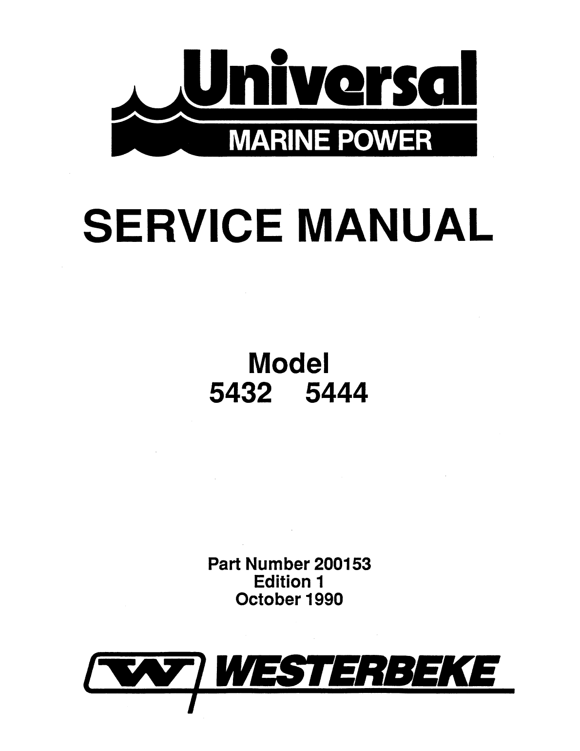 Universal Diesel 5444 Technical Manual